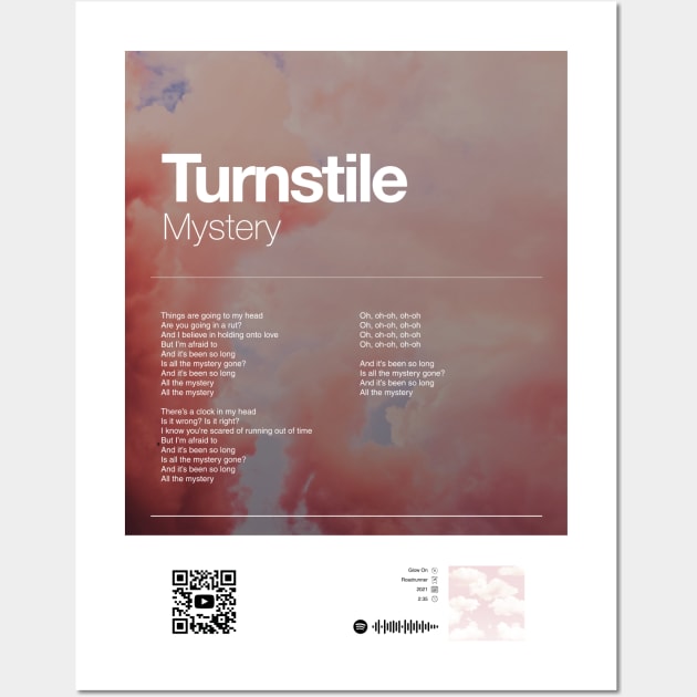 MYSTERY ✅ Turnstile lyrics poster Wall Art by reyboot